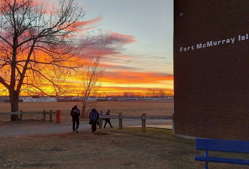 FMIS School at Sunrise includes students walking in
